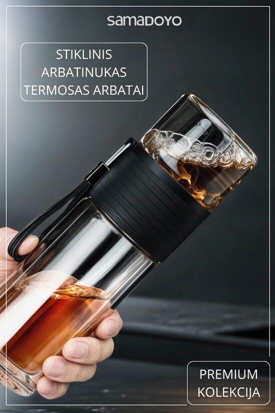 Stiklinis arbatinukas - termosas arbatai (238 ml)